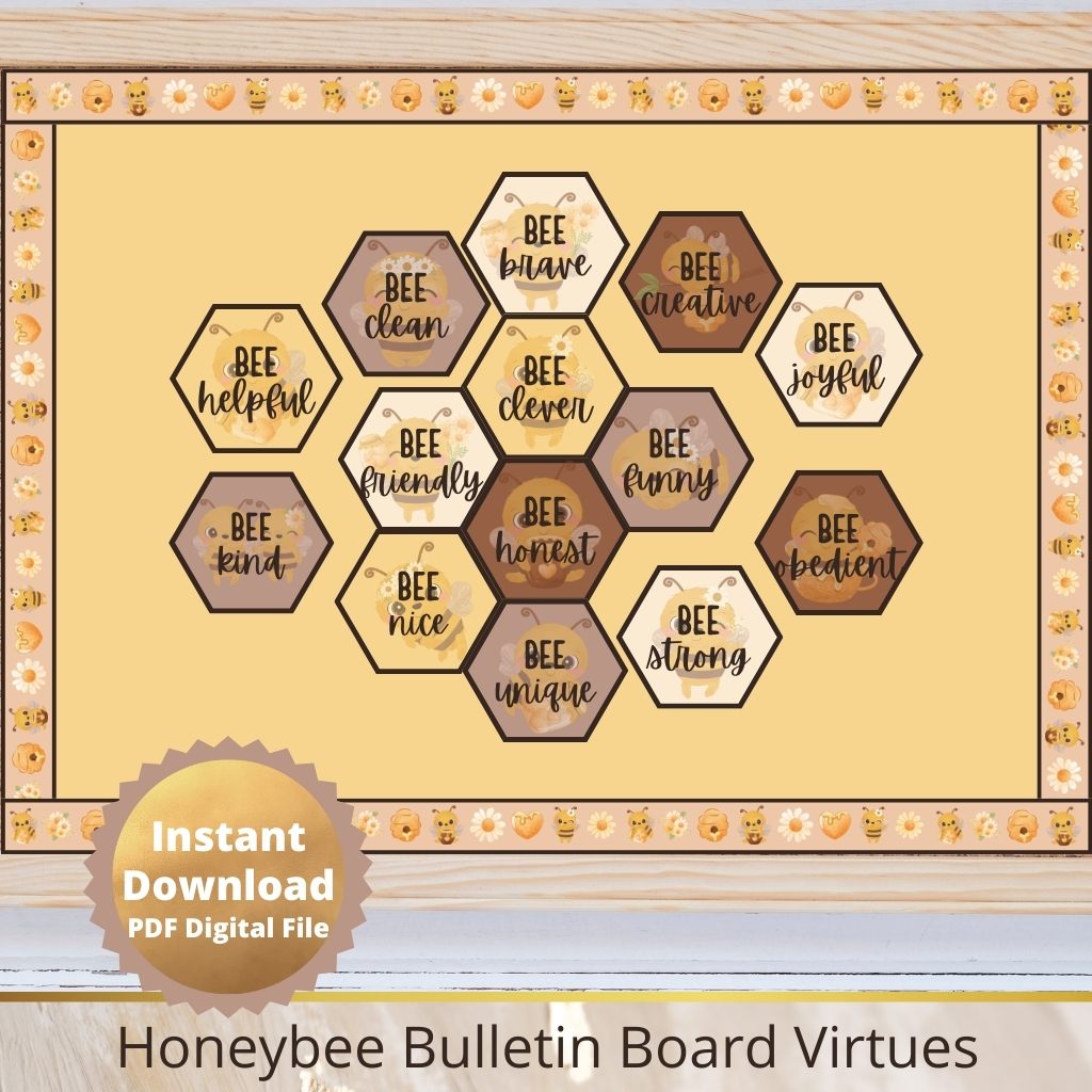 classroom-d-cor-honeybee-virtues-for-your-bulletin-board-macee-jae-designs